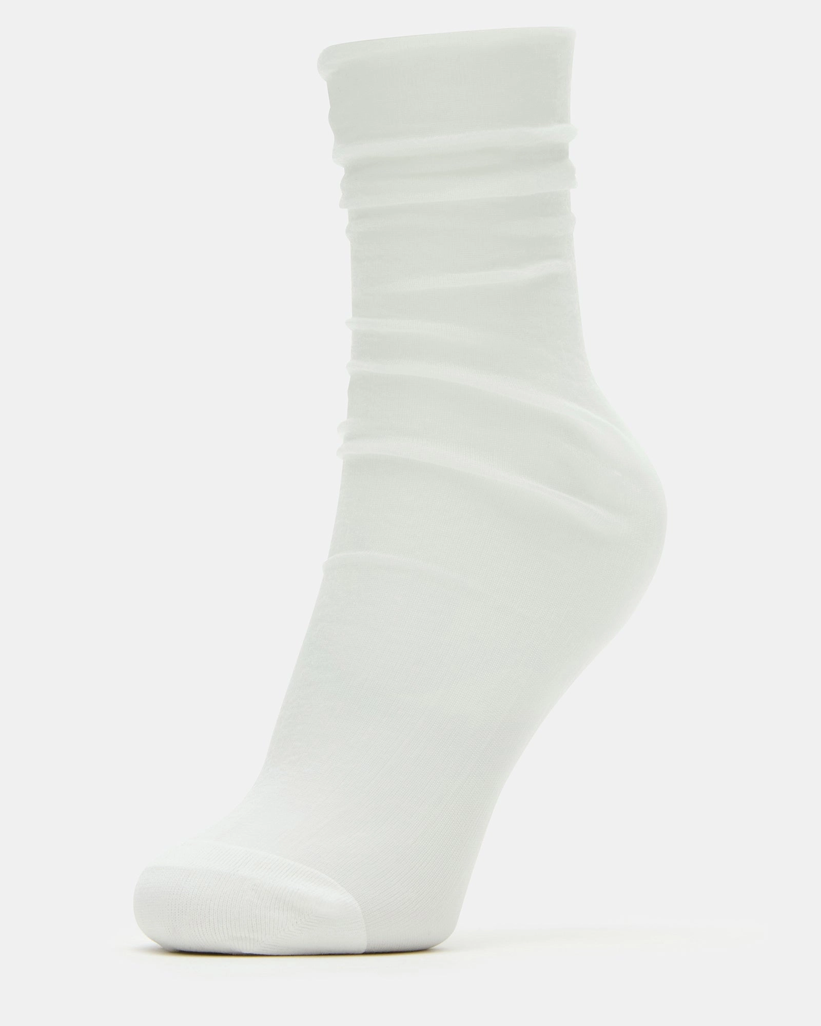 2 PACK HEART SOCKS SHEER WHITE