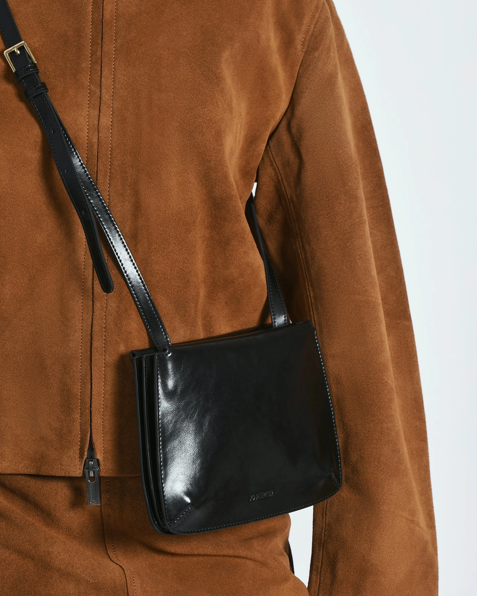 AMBER CROSSBODY BAG BLACK LEATHER