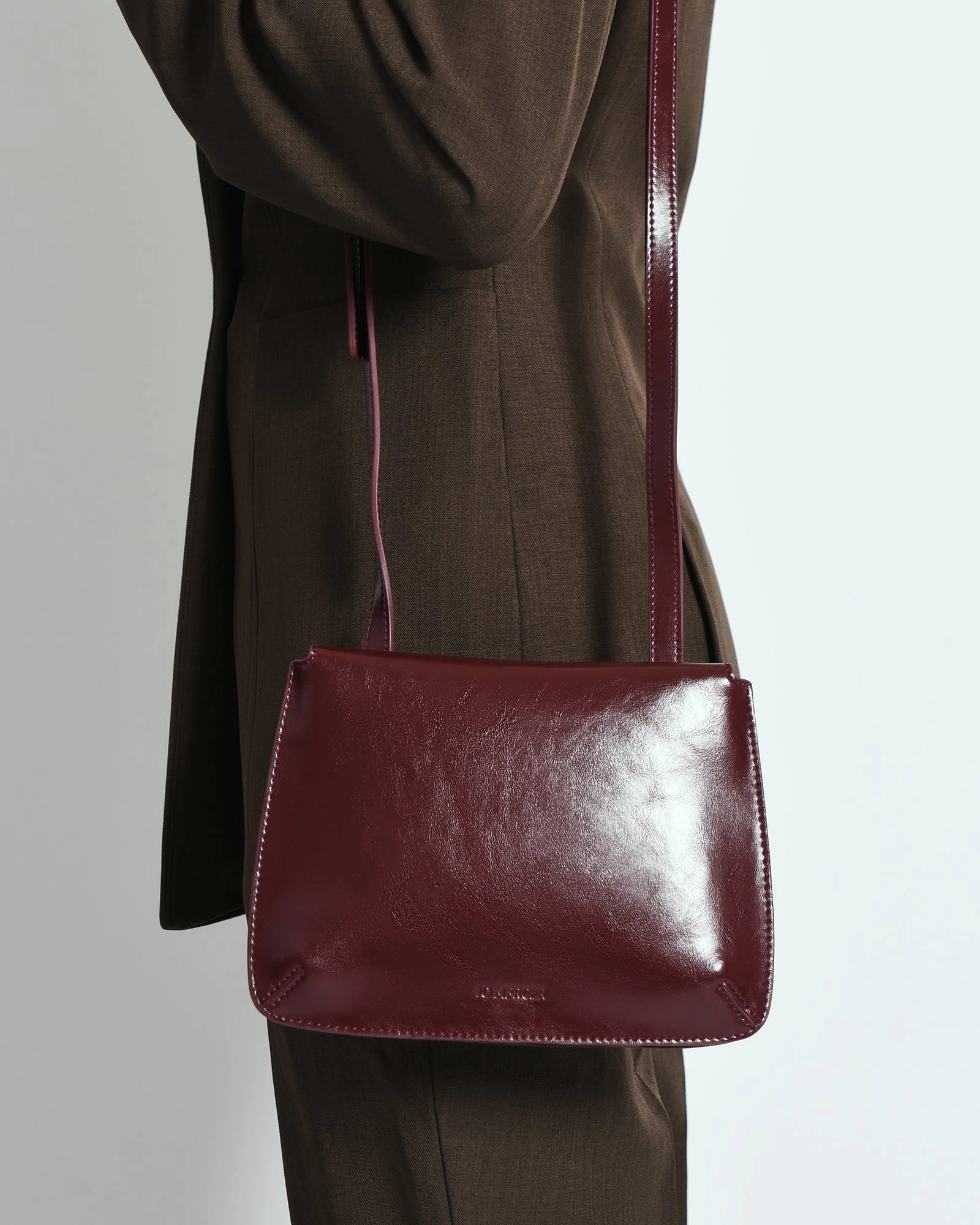 AMBER CROSSBODY BAG MERLOT LEATHER