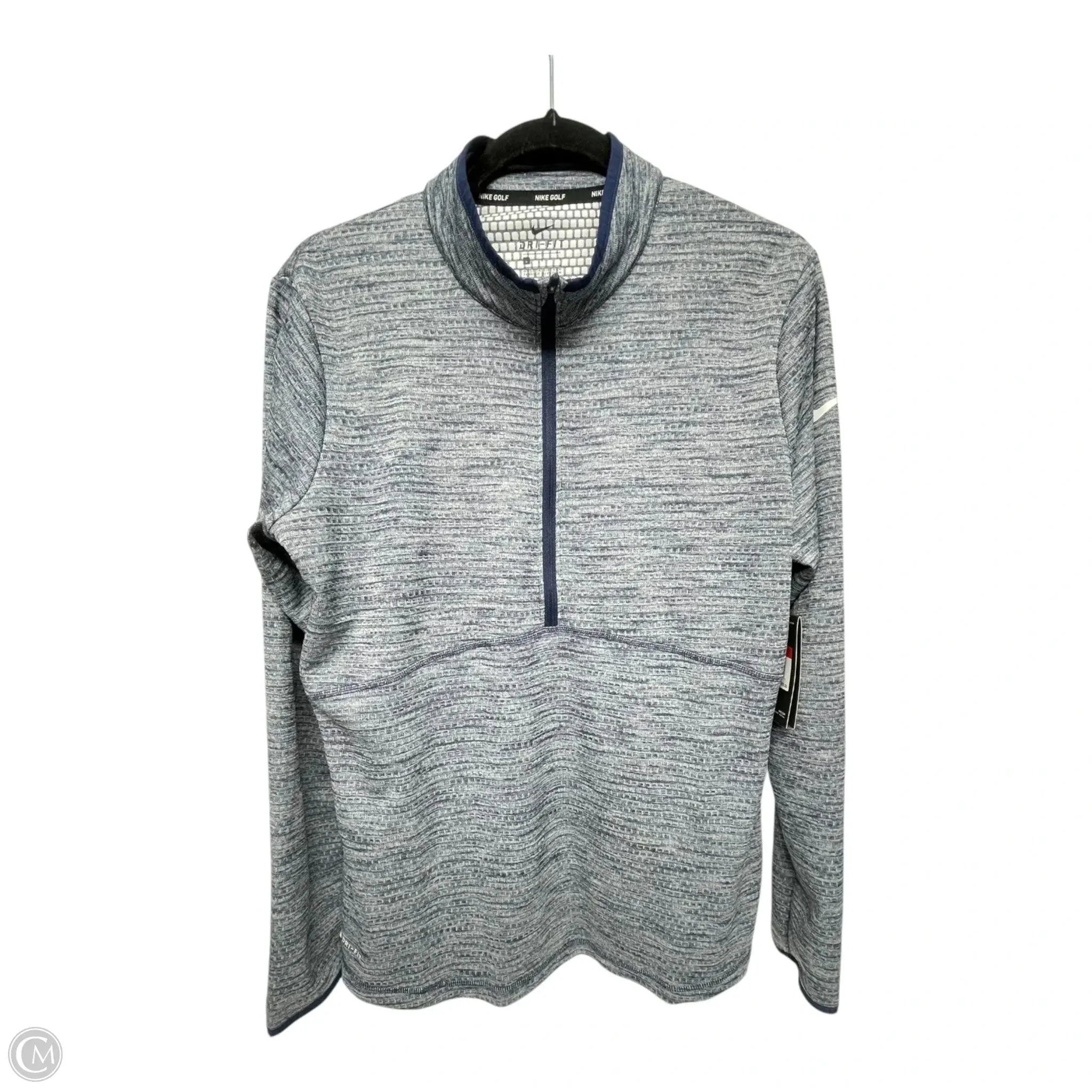 Athletic Jacket By Nike Apparel In Navy, Size: L