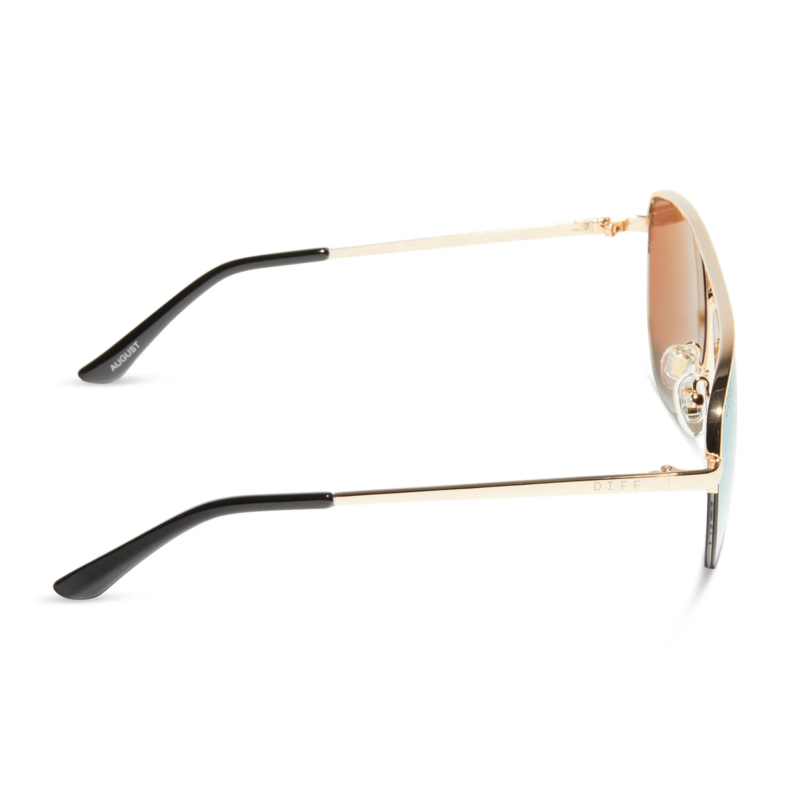 AUGUST - GOLD   PEACH MIRROR SUNGLASSES