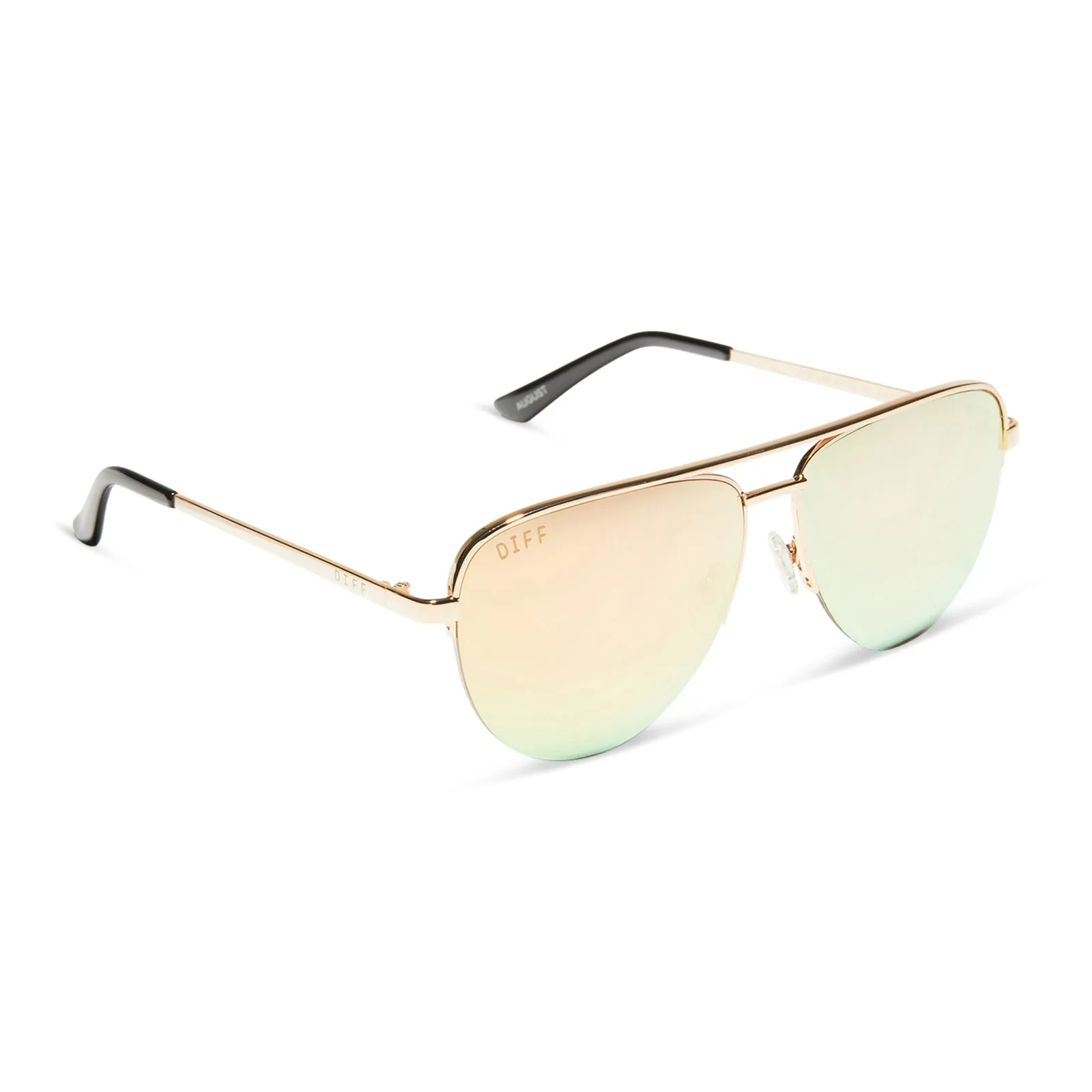 AUGUST - GOLD   PEACH MIRROR SUNGLASSES