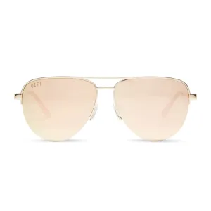 AUGUST - GOLD   PEACH MIRROR SUNGLASSES