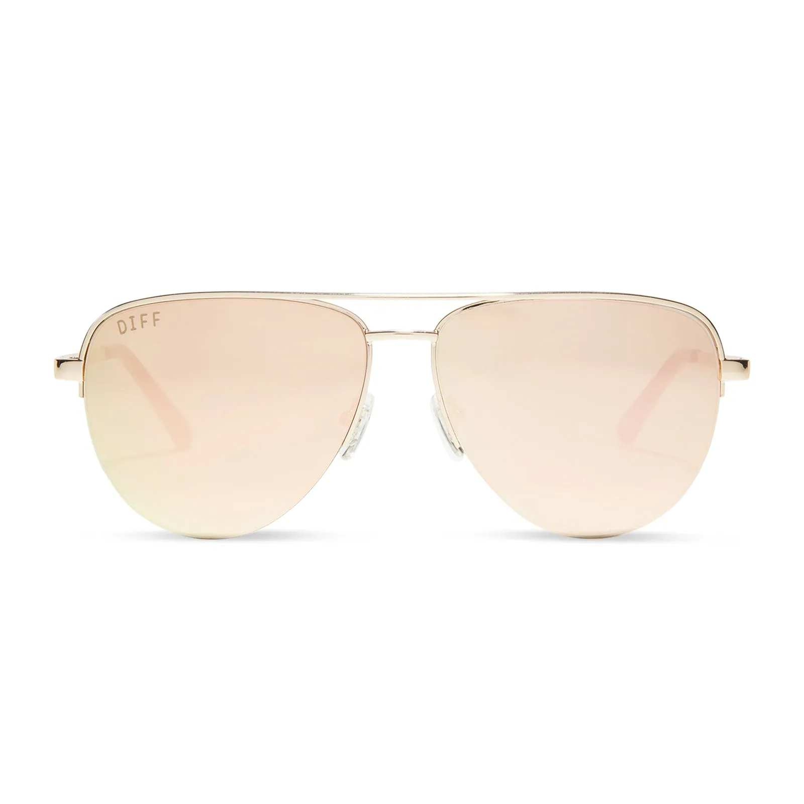 AUGUST - GOLD   PEACH MIRROR SUNGLASSES