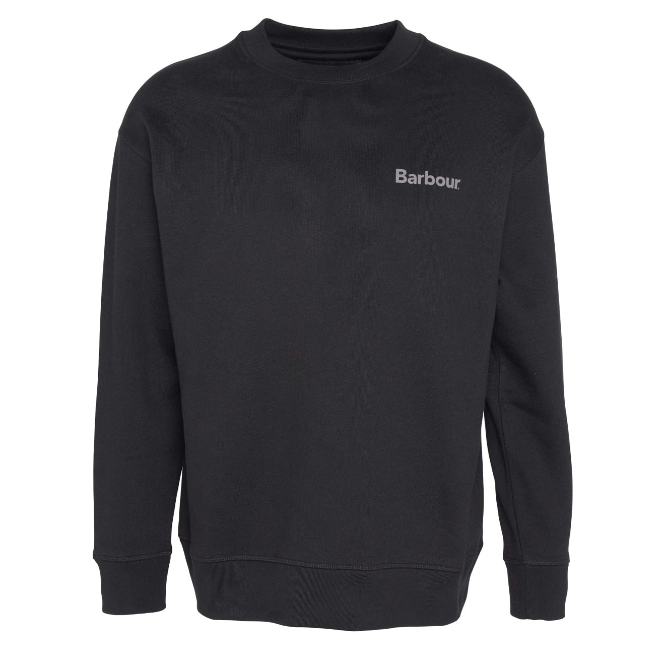 Barbour Brushed Nicholas OS Crew Neck Sweatshirt Black