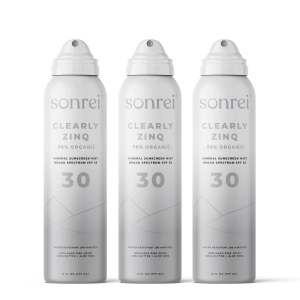 Clearly Zinq Organic SPF 30 Mineral Body Mist Sunscreen 3-Pack Bundle