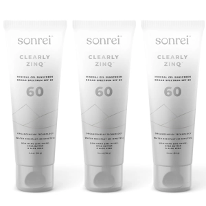 Clearly Zinq SPF 60 Mineral Body Gel Sunscreen 3-Pack Bundle