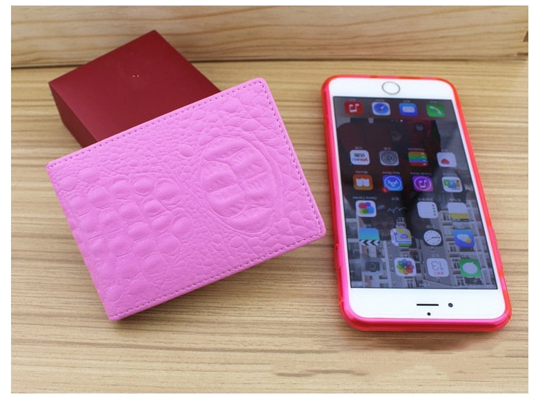 Color Croco Patten wallets