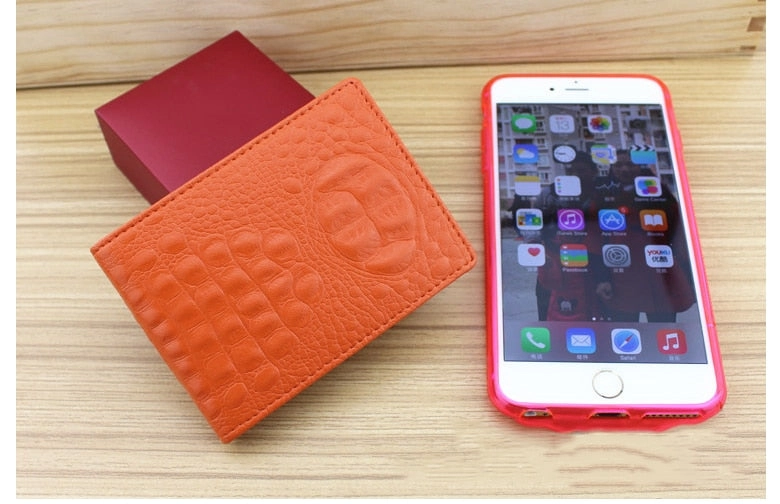 Color Croco Patten wallets