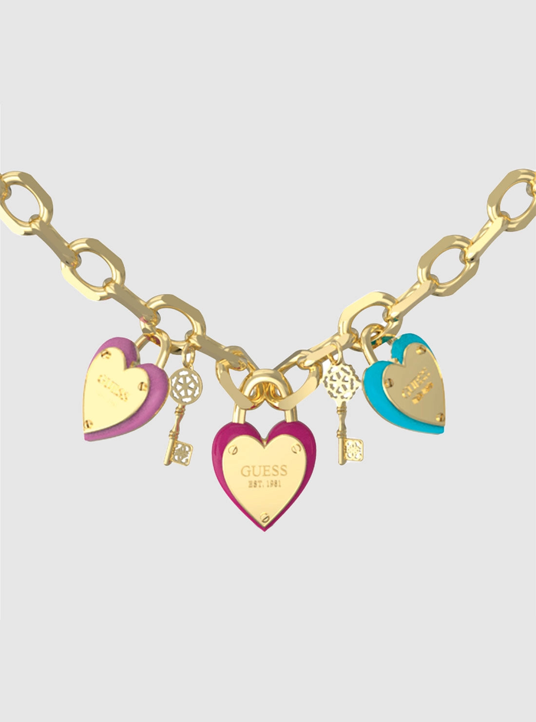 Gold All You Need is Love Charm Necklace