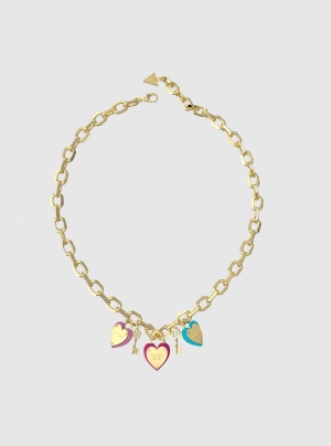 Gold All You Need is Love Charm Necklace