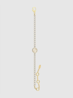 Gold Logo Tennis Bracelet