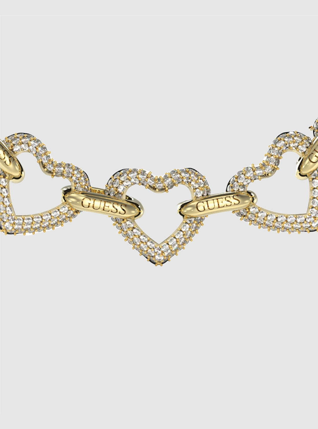 Gold Pave Heart Bracelet