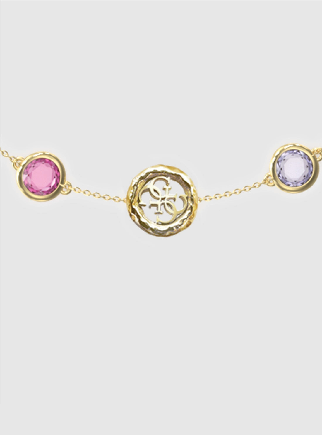 Gold Pink Crystal Bracelet