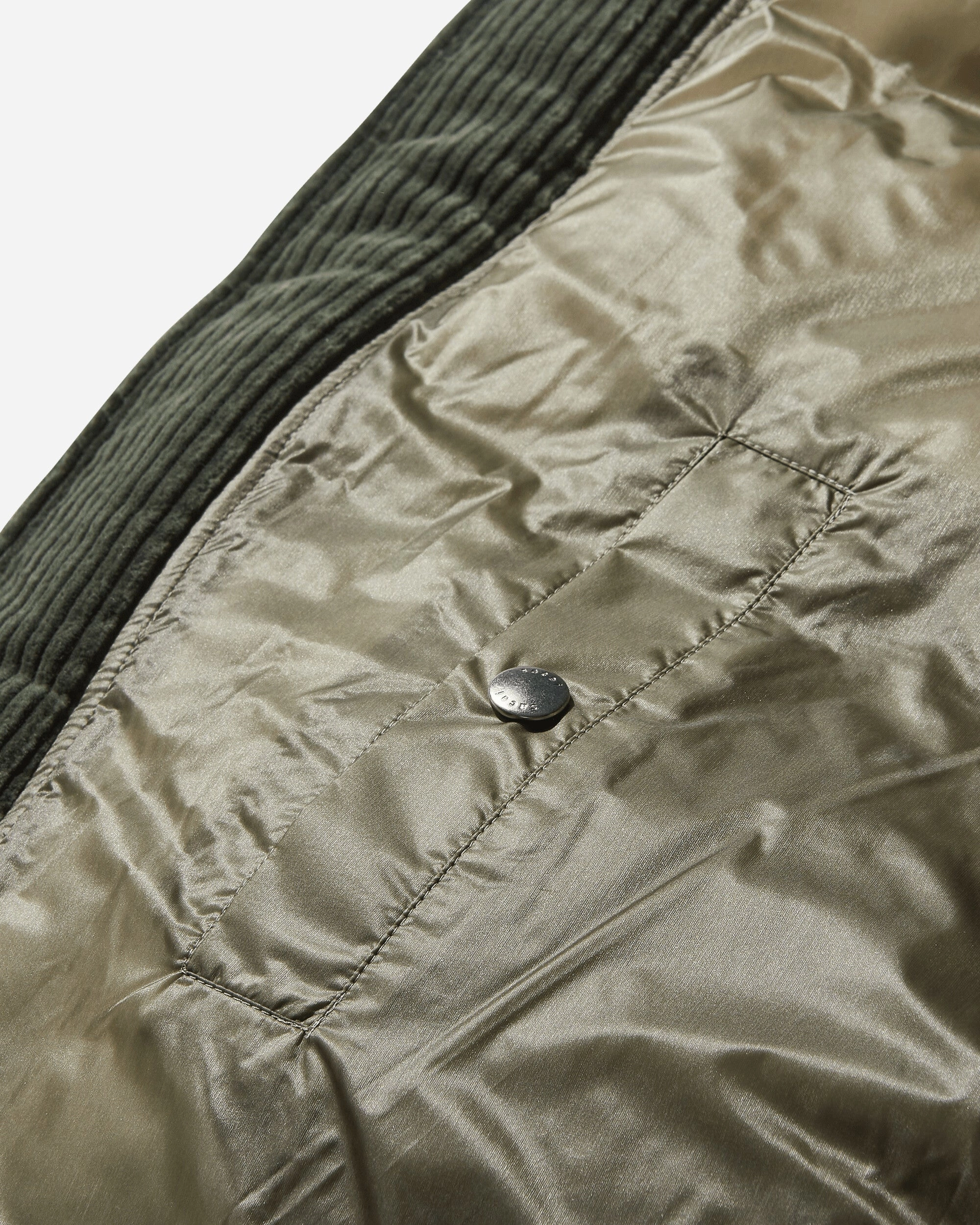 Gonz Multi Patch Corduroy Padded Vest Khaki