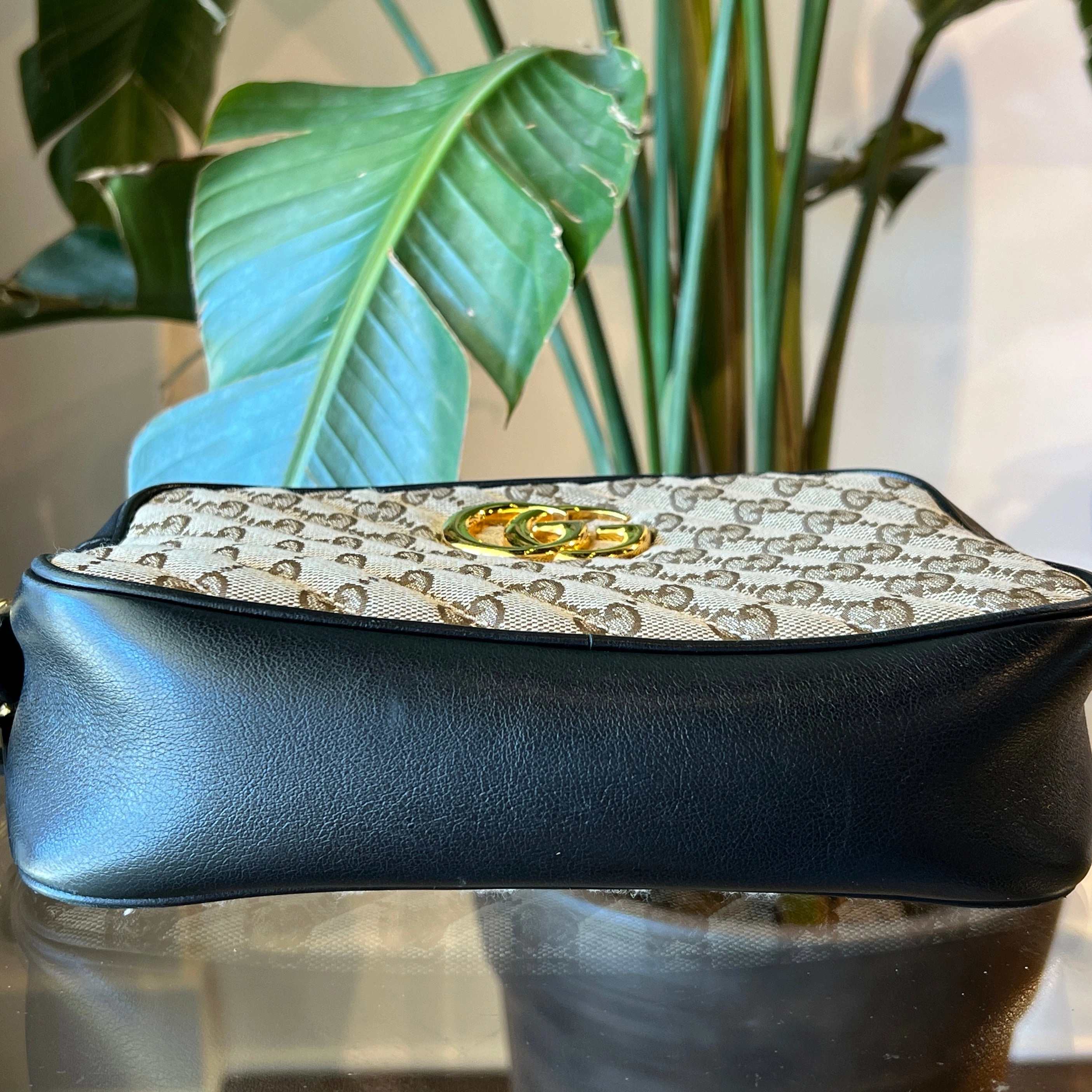 GUCCI Marmont Small Monogram Canvas Crossbody Bag