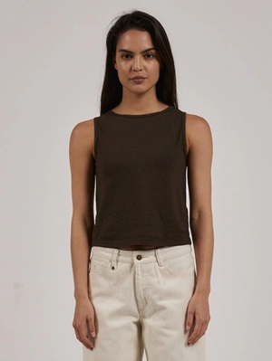 Hemp Boat Neck Tank - Tarmac