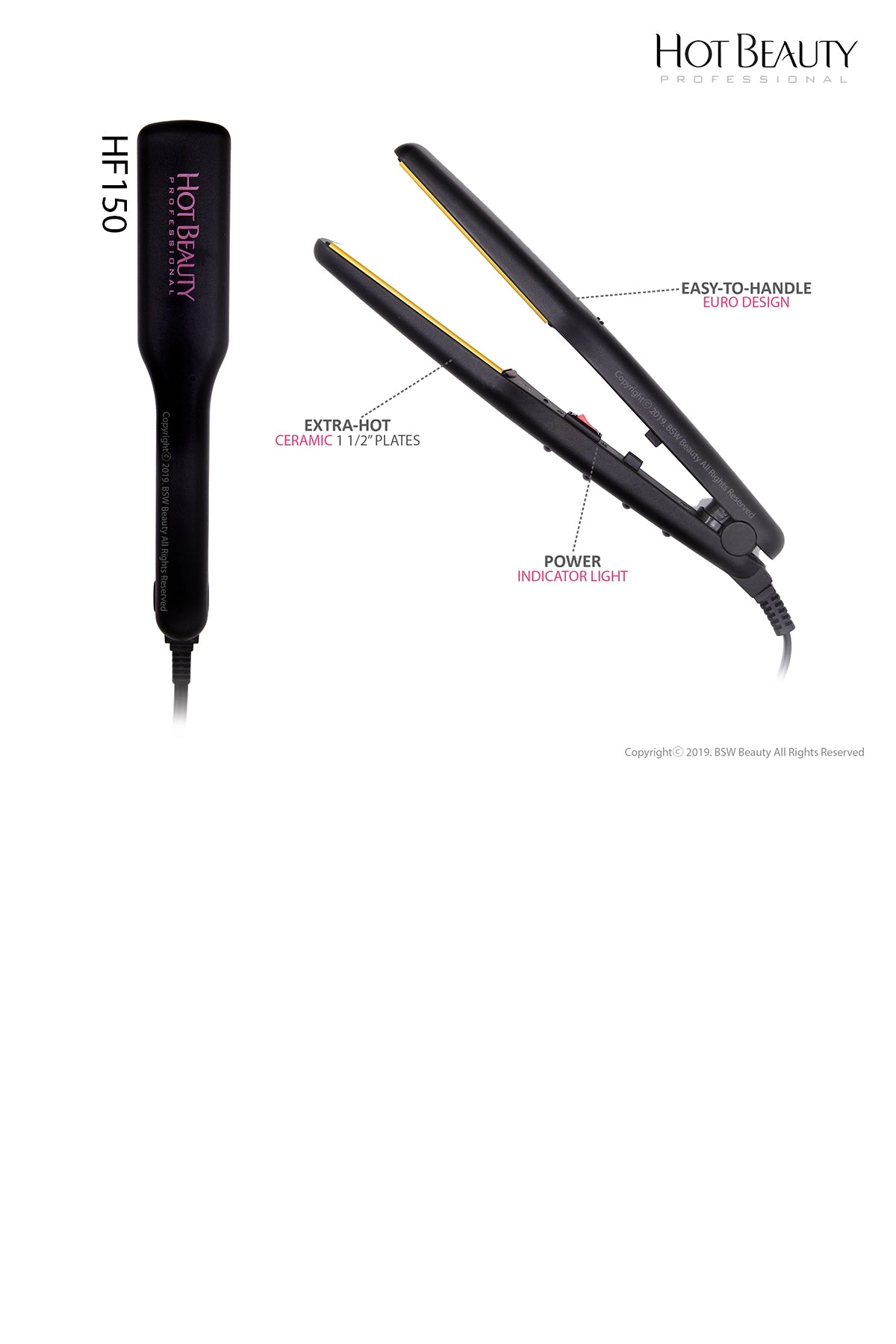 HOT BEAUTY FLAT IRON - 3 TYPES