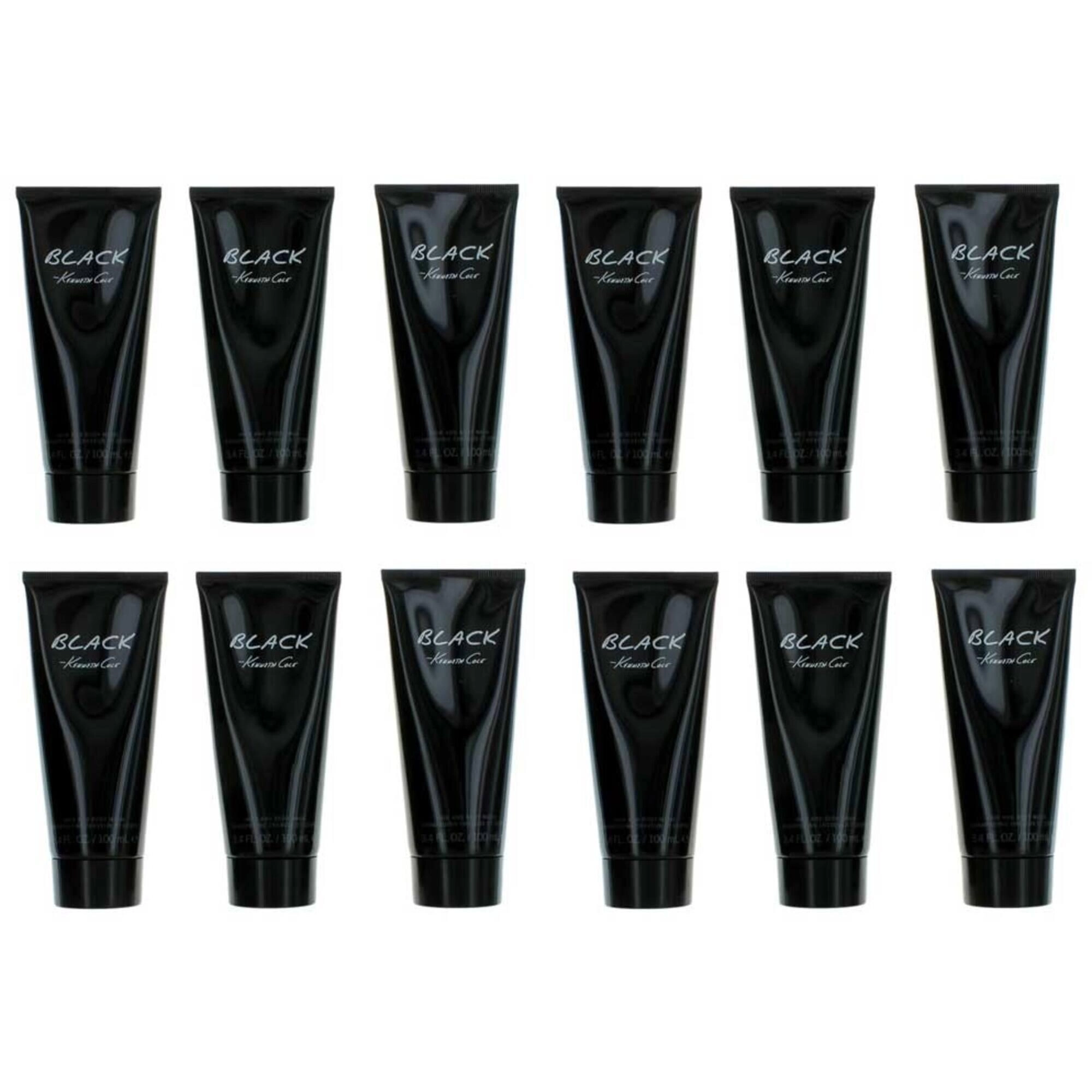 Kenneth Cole Men's Hair and Body Wash - Black Citrus and Violet Top Notes, 12 Pack