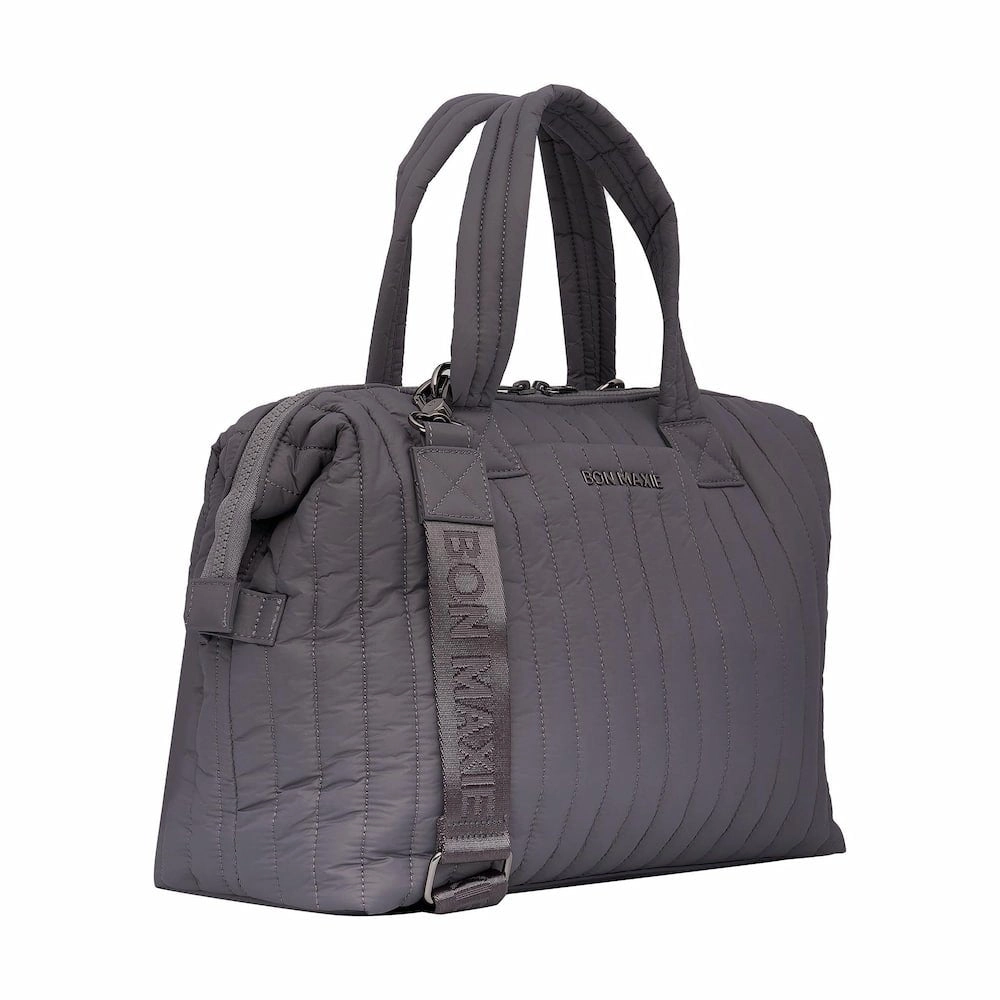 Large Puffy Pillow Crossbody Bag -- Charcoal