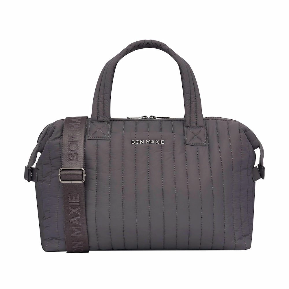 Large Puffy Pillow Crossbody Bag -- Charcoal