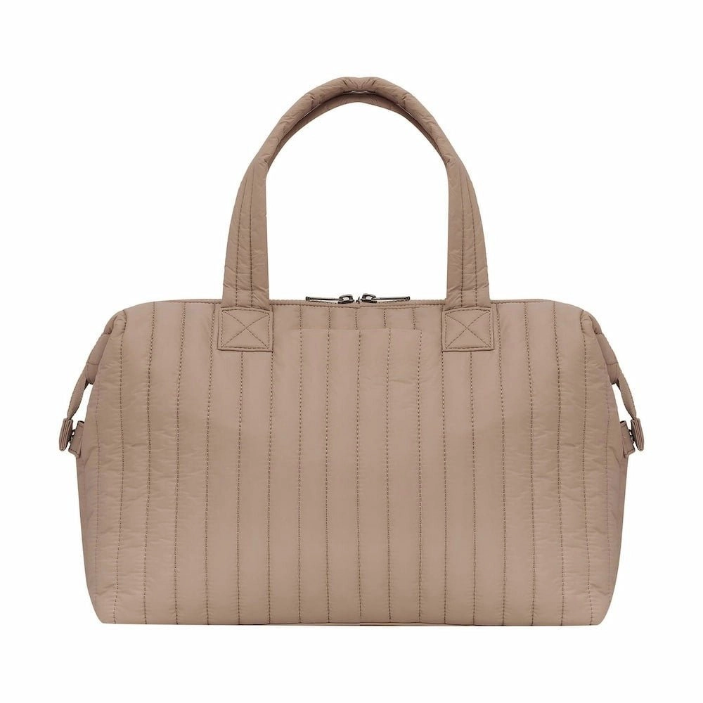 Large Puffy Pillow Crossbody Bag -- Latte
