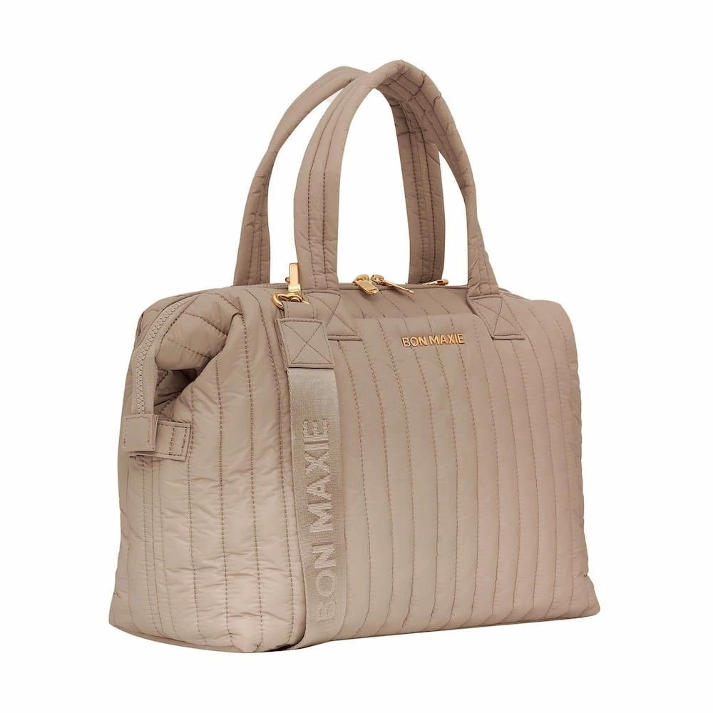 Large Puffy Pillow Crossbody Bag -- Latte
