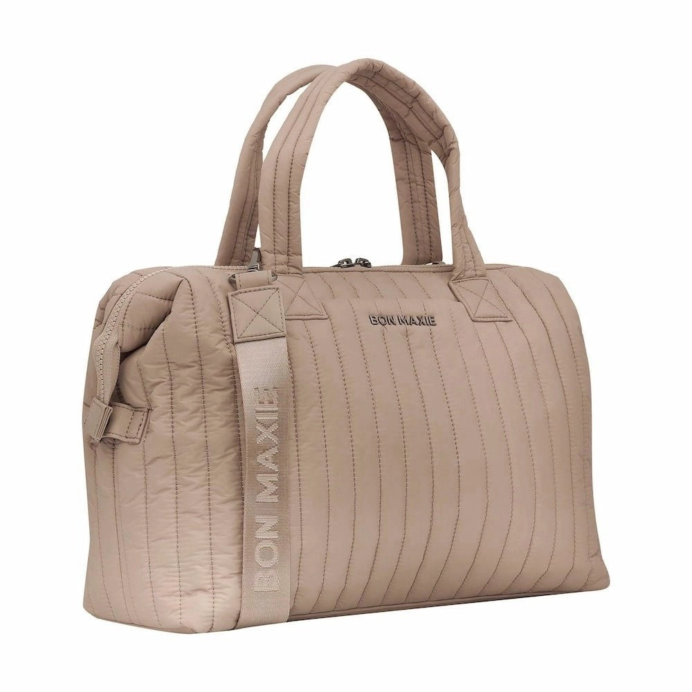 Large Puffy Pillow Crossbody Bag -- Latte