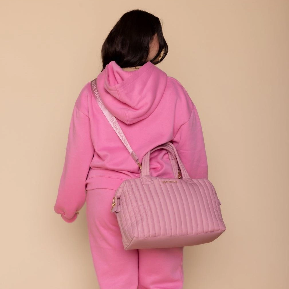 Large Puffy Pillow Crossbody Bag -- Rose