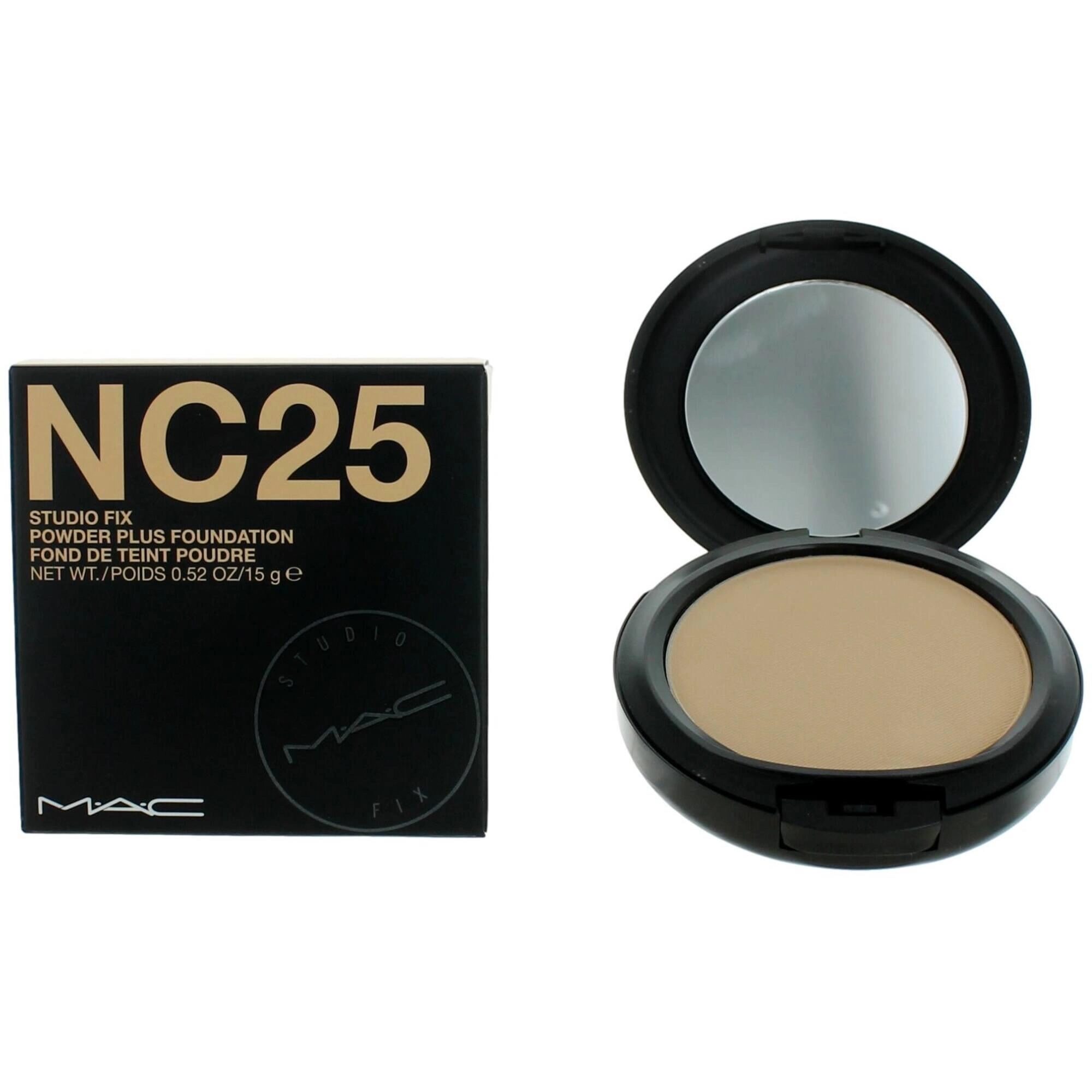 MAC Women's Powder Plus Foundation - Studio Fix Long-Wearing, NC25, 0.52 oz