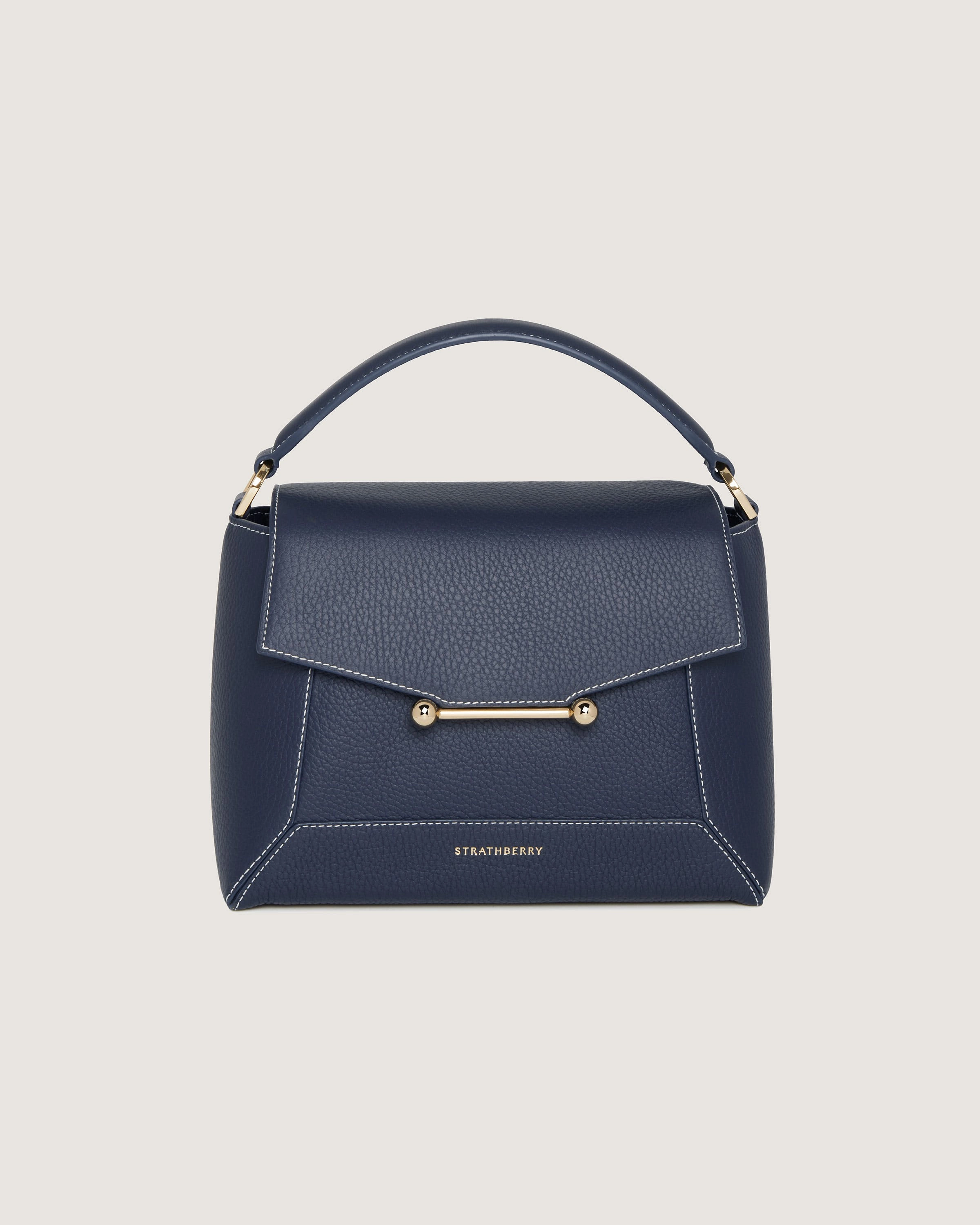 Mosaic Bag - Navy with Vanilla Stitch