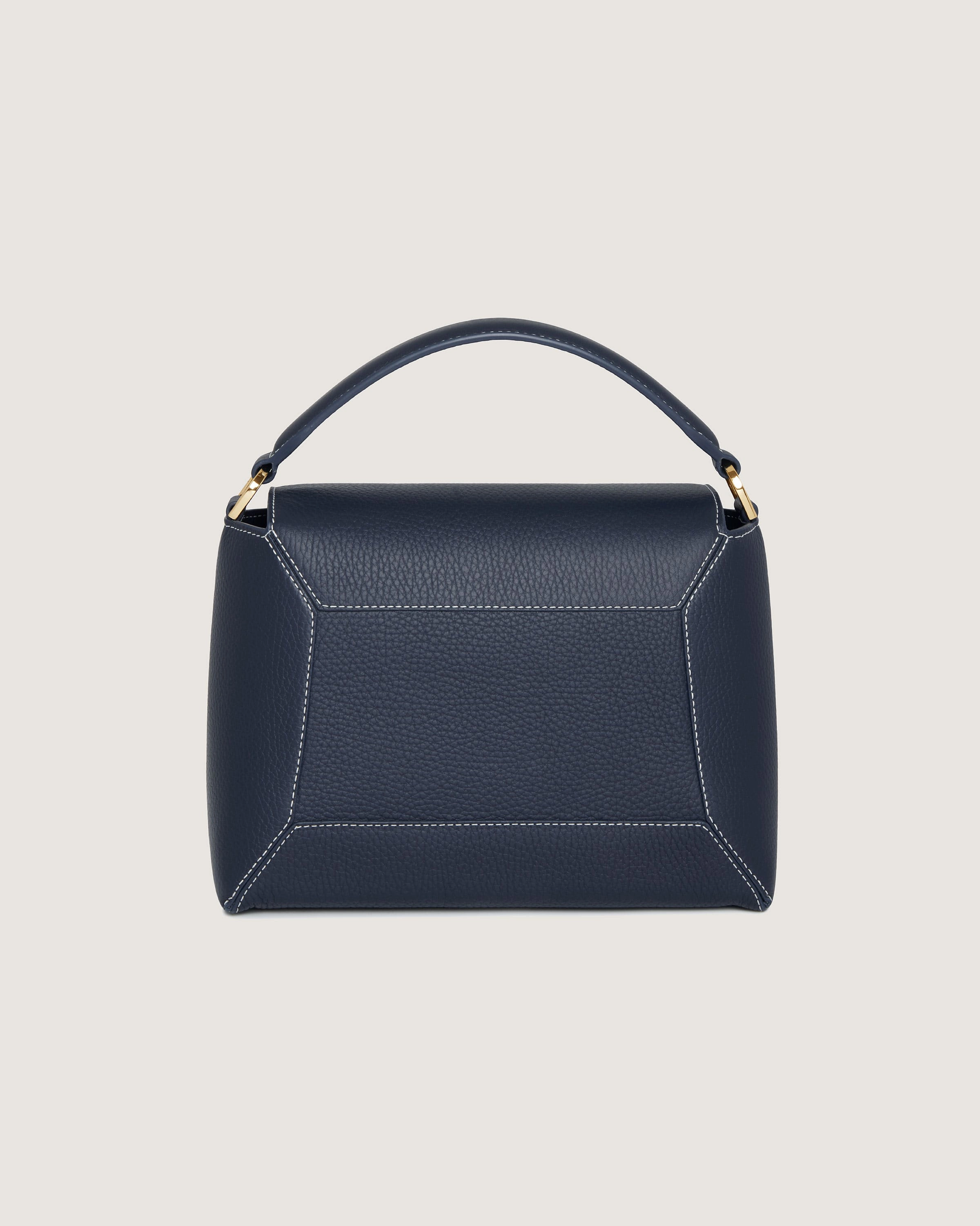 Mosaic Bag - Navy with Vanilla Stitch