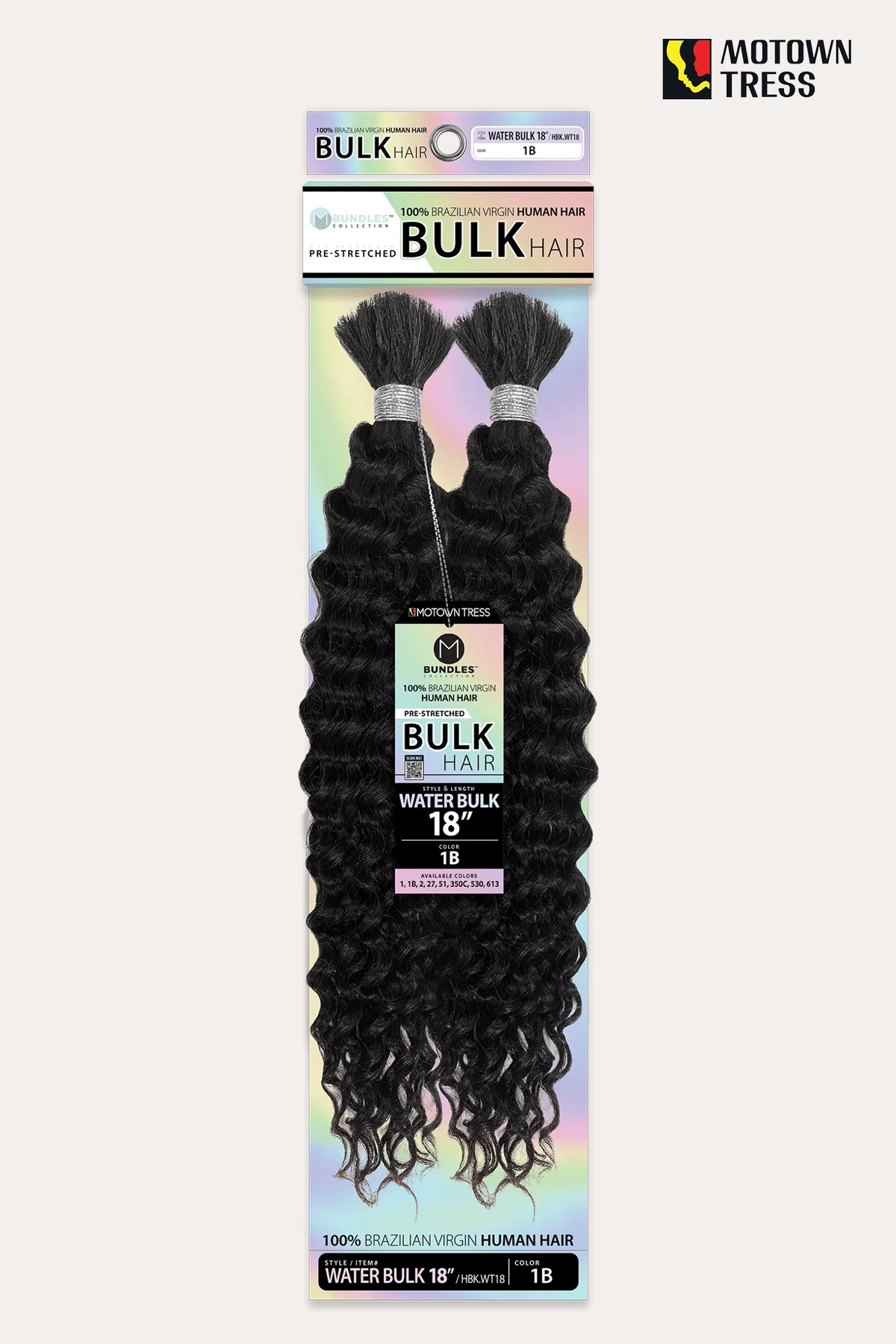 MOTOWN 100% BRAZILIAN VIRGIN HUMAN HAIR PRE-STRETCHED BULK HAIR 18"