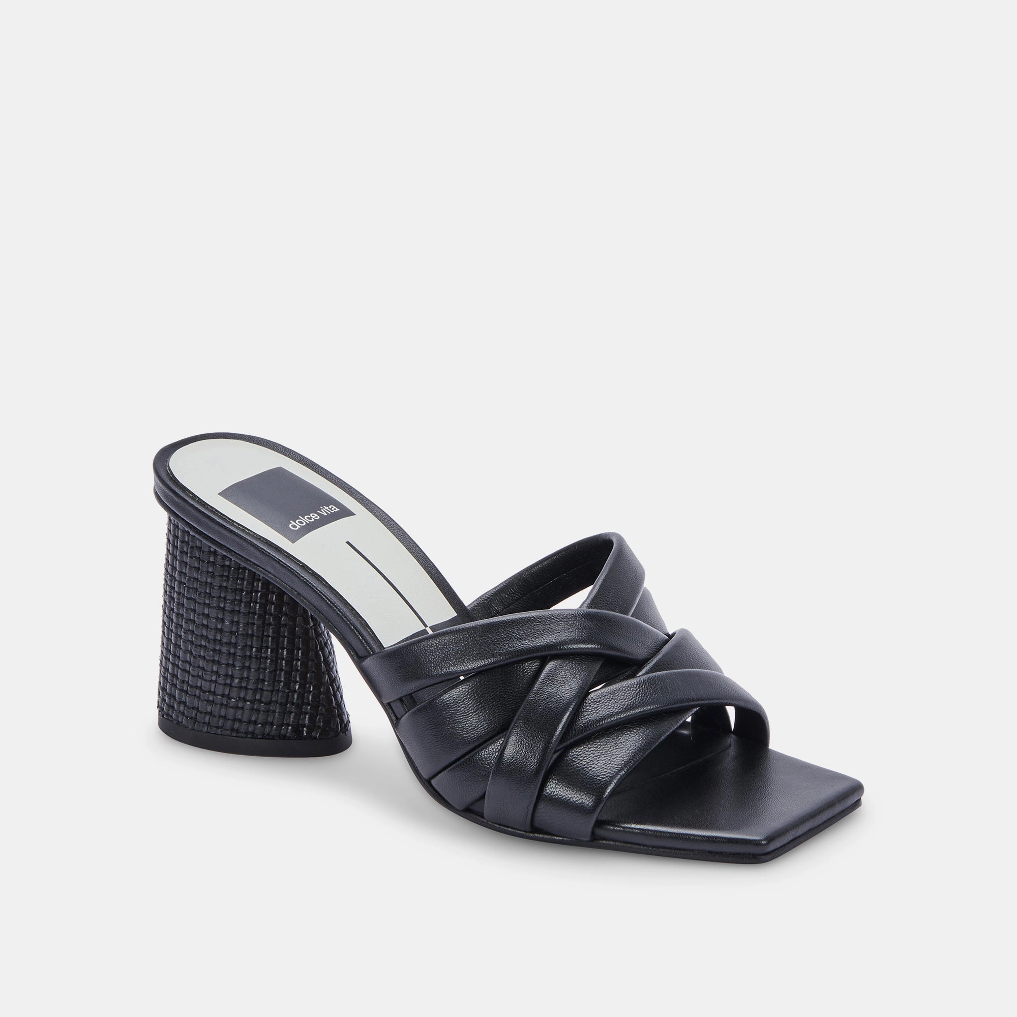 PAZLEE HEELS BLACK LEATHER