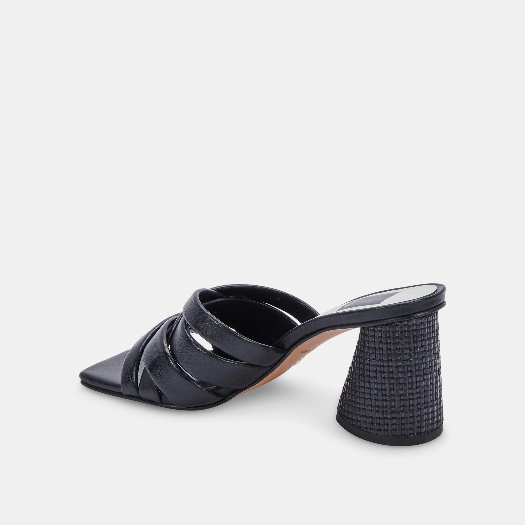 PAZLEE HEELS BLACK LEATHER