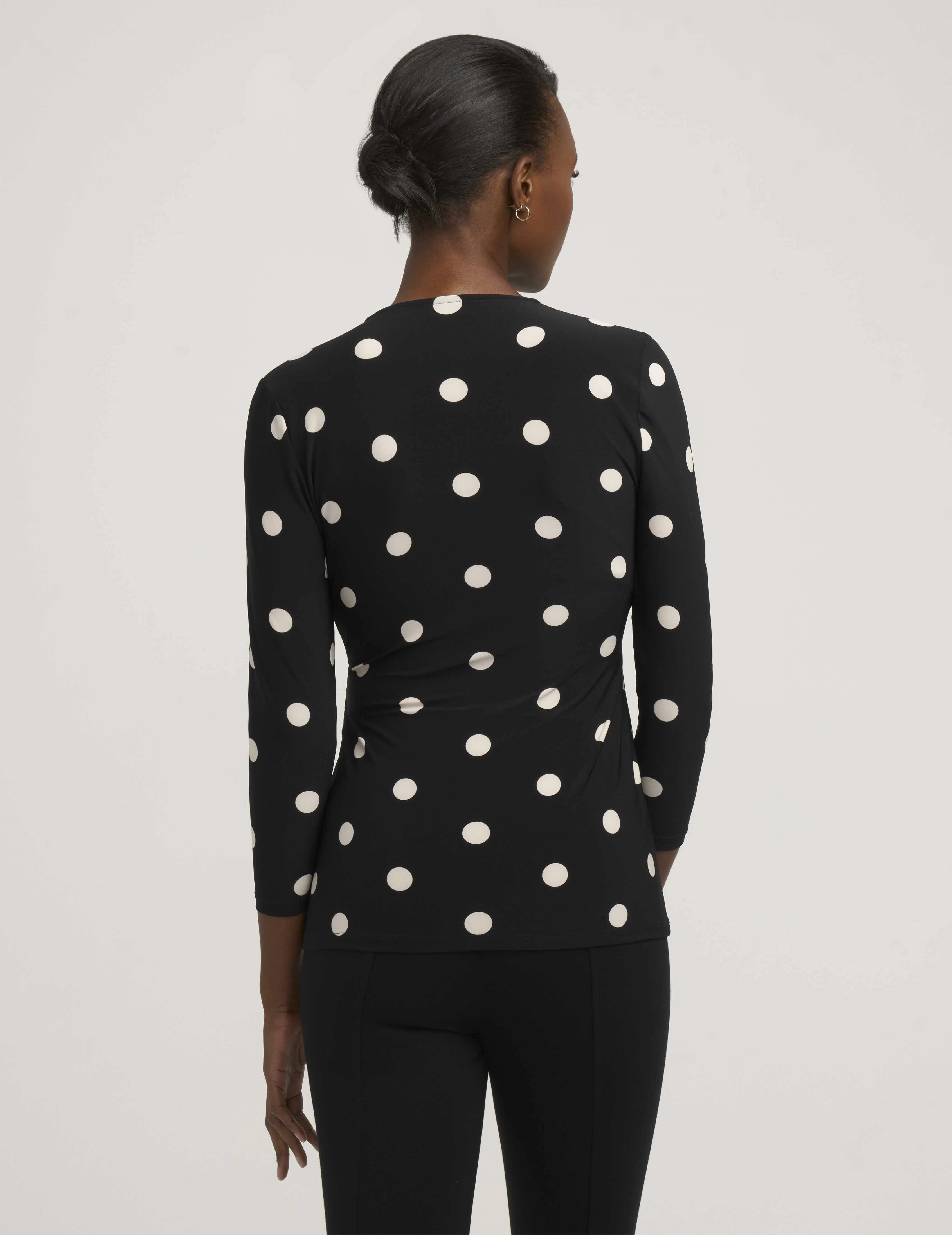 Printed Faux Wrap Top