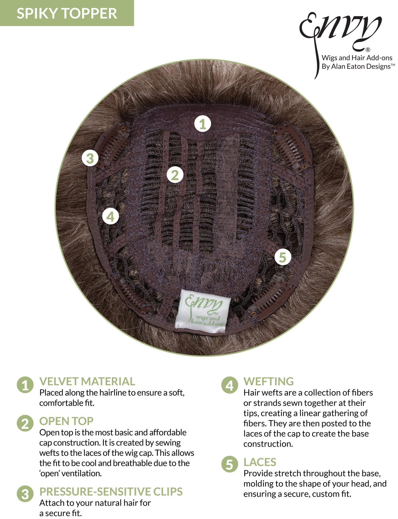 Sale - Envy Toppers - Spiky - Color: Light Brown