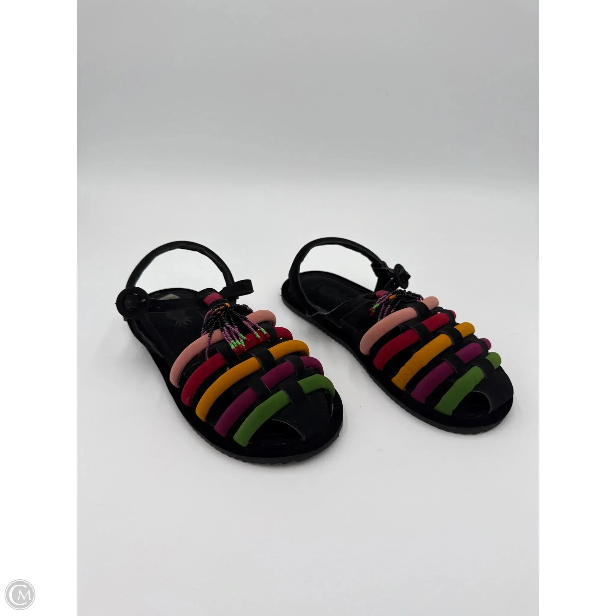 Sandals Flats By Farm Rio In Black, Size: 9