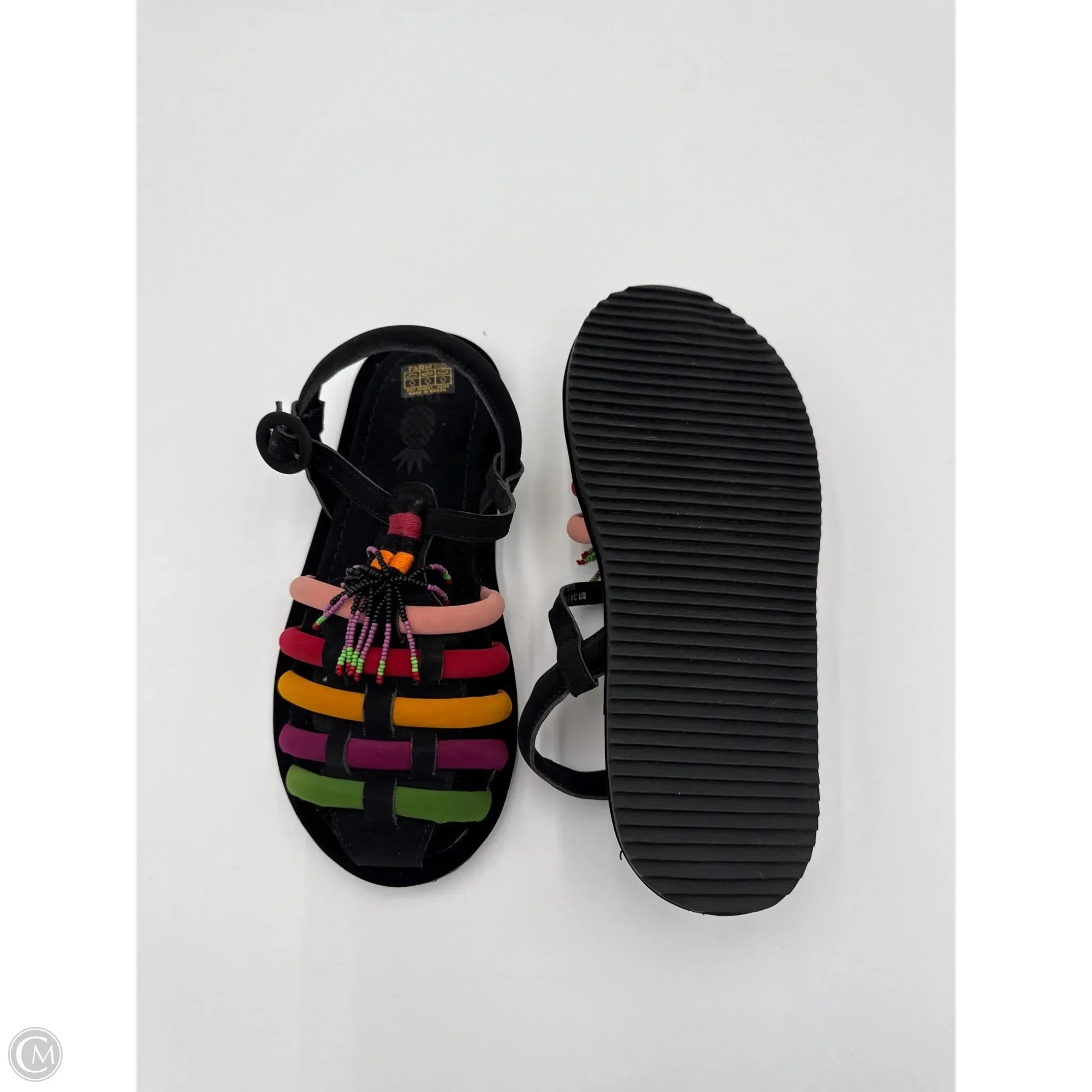 Sandals Flats By Farm Rio In Black, Size: 9