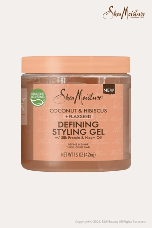 SHEA MOISTURE COCONUT & HIBISCUS   FLAXSEED DEFINING STYLING GEL 15oz