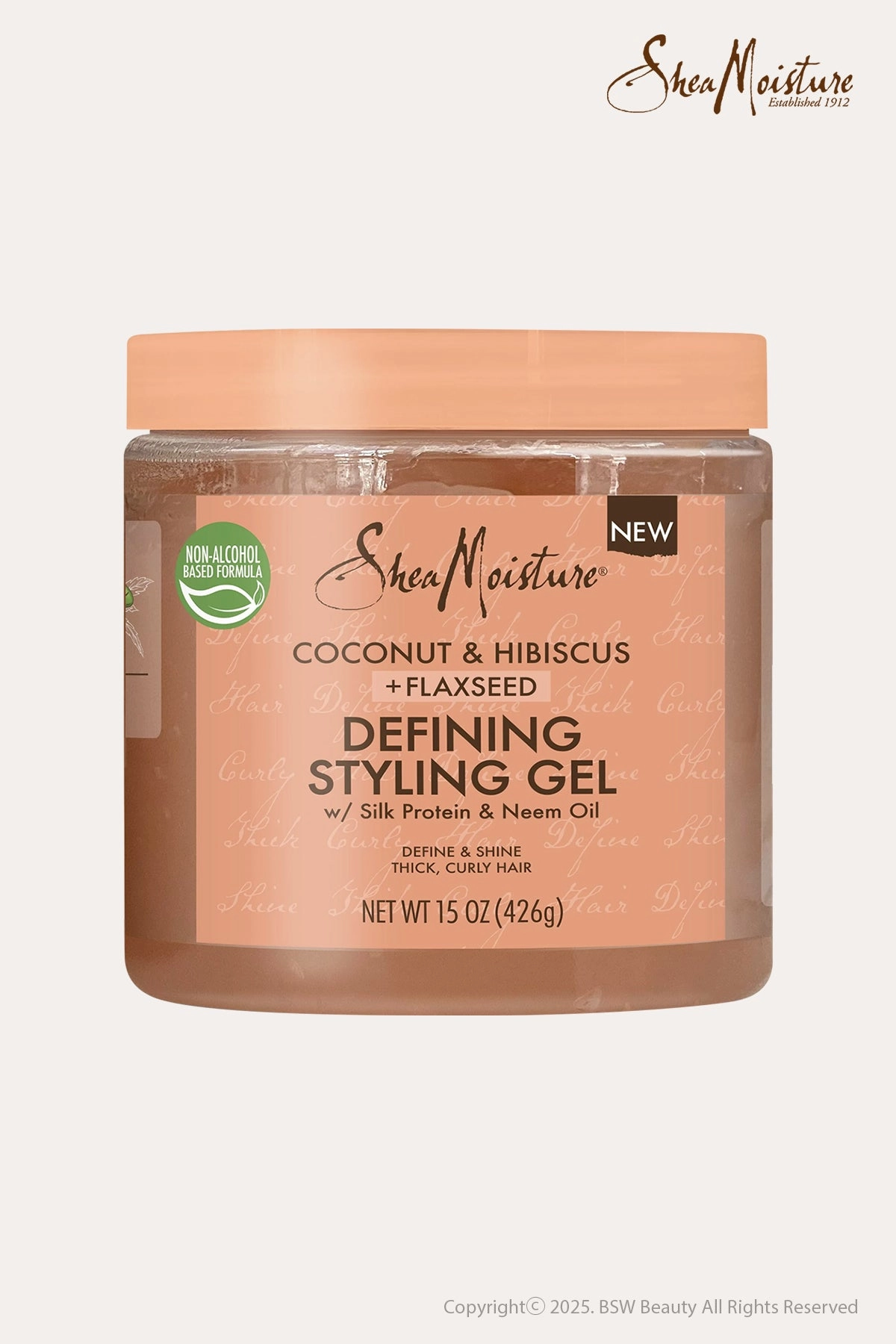 SHEA MOISTURE COCONUT & HIBISCUS   FLAXSEED DEFINING STYLING GEL 15oz