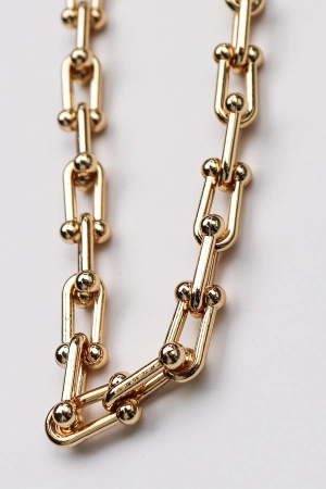 Shine On Label Chunky Chain Necklace Set Gold