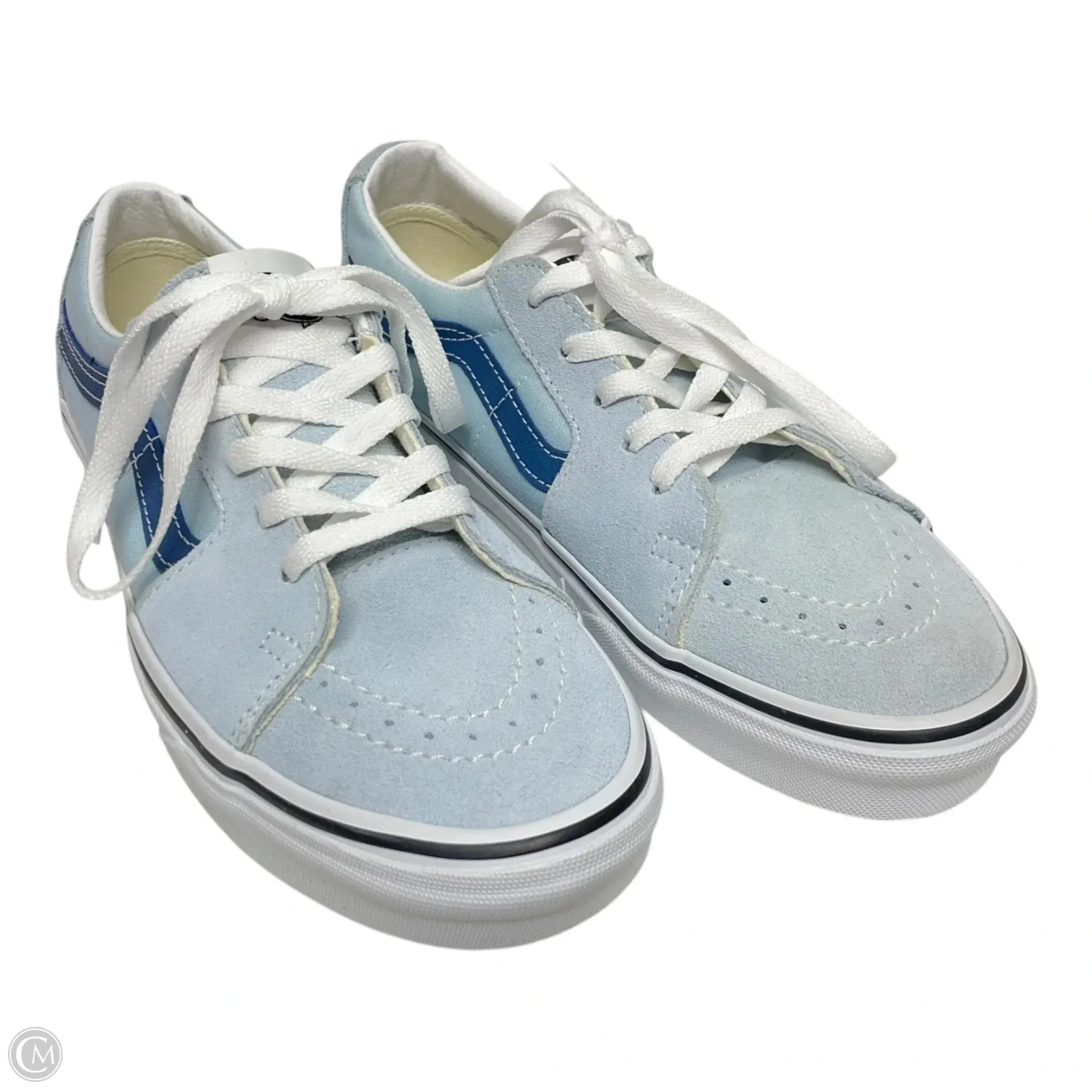 Shoes Sneakers By Vans In Blue & White, Size: 8