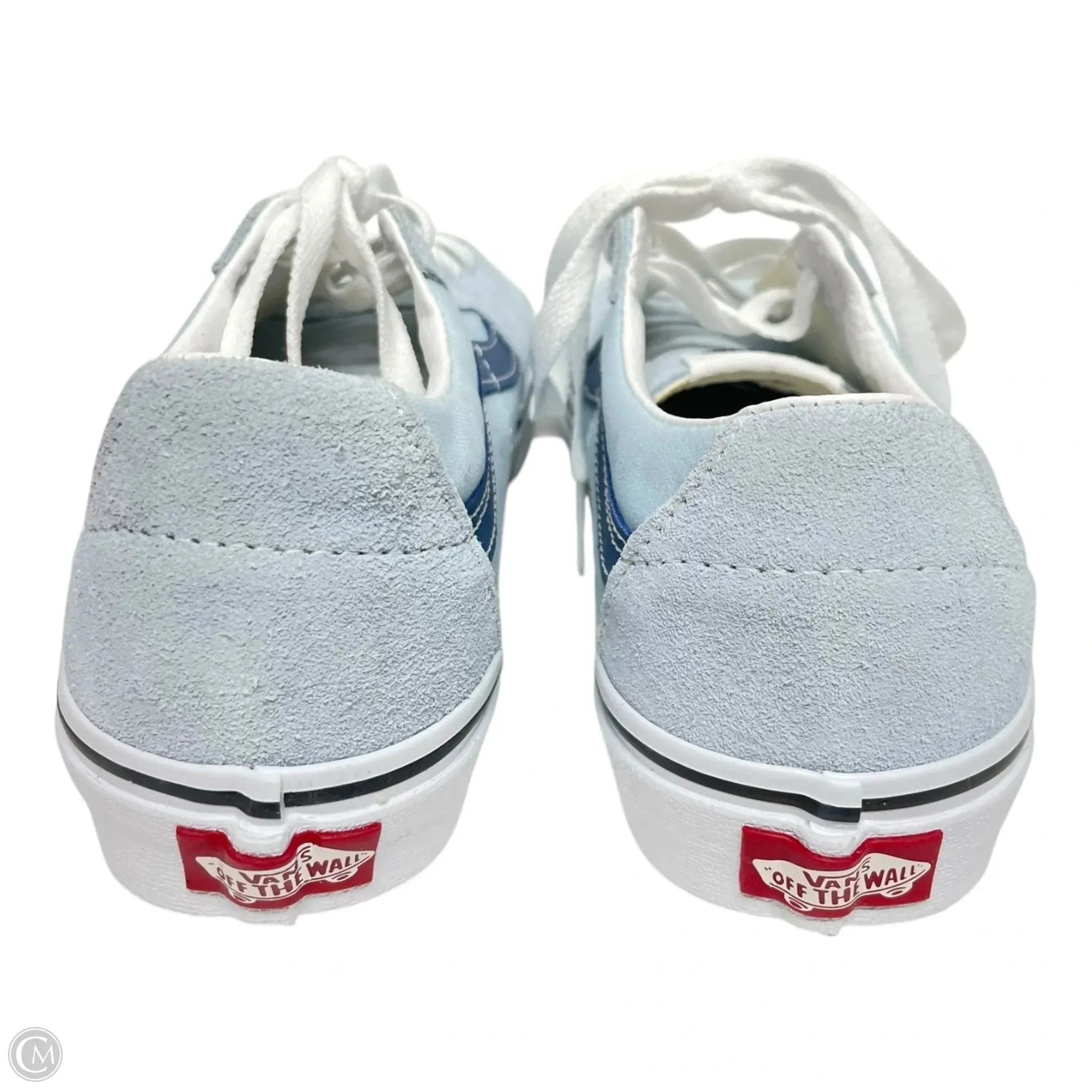 Shoes Sneakers By Vans In Blue & White, Size: 8