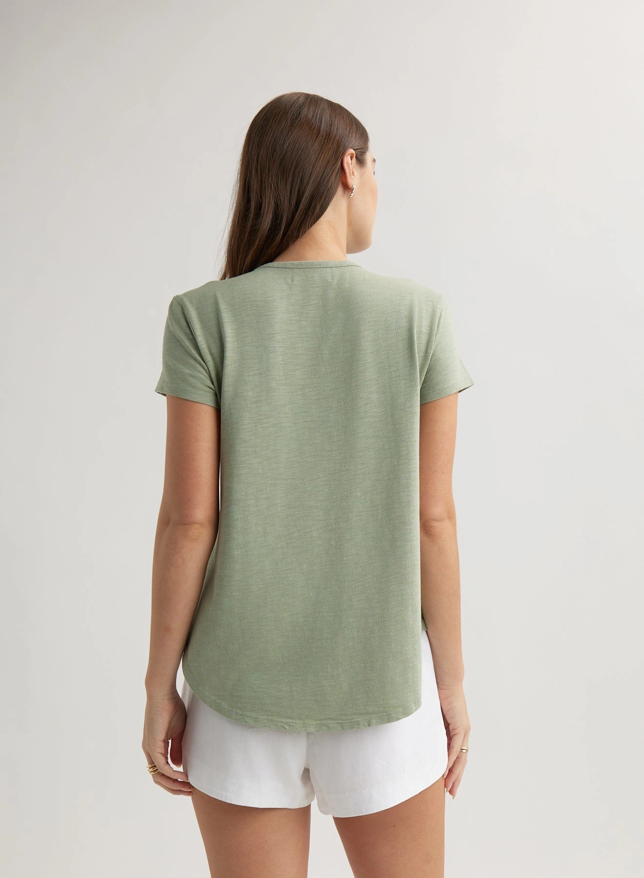 Short Sleeve Henley - Olive Grove