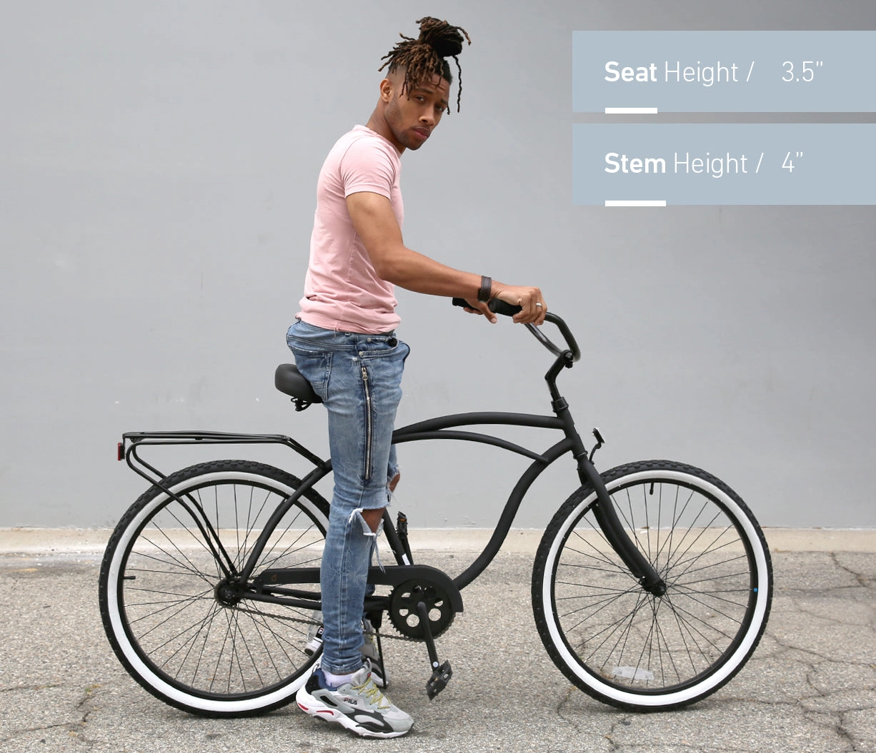 sixthreezero NEW Around the Block Men's 26" 7-Speed Beach Cruiser Bicycle with Rear Rack