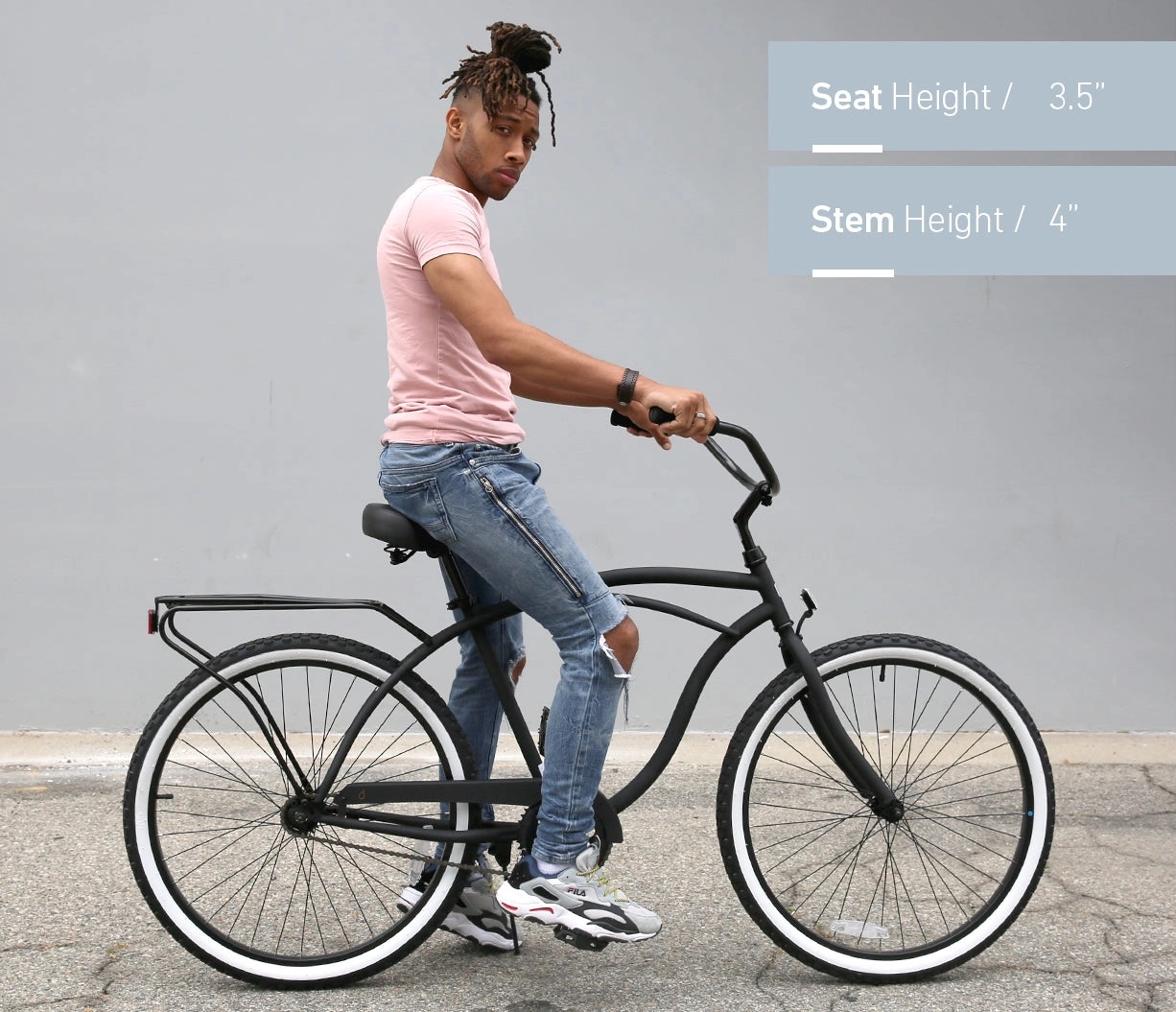 sixthreezero NEW Around the Block Men's 26" 7-Speed Beach Cruiser Bicycle with Rear Rack