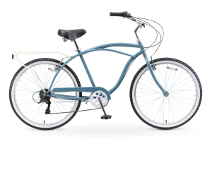sixthreezero NEW Around the Block Men's 26" 7-Speed Beach Cruiser Bicycle with Rear Rack