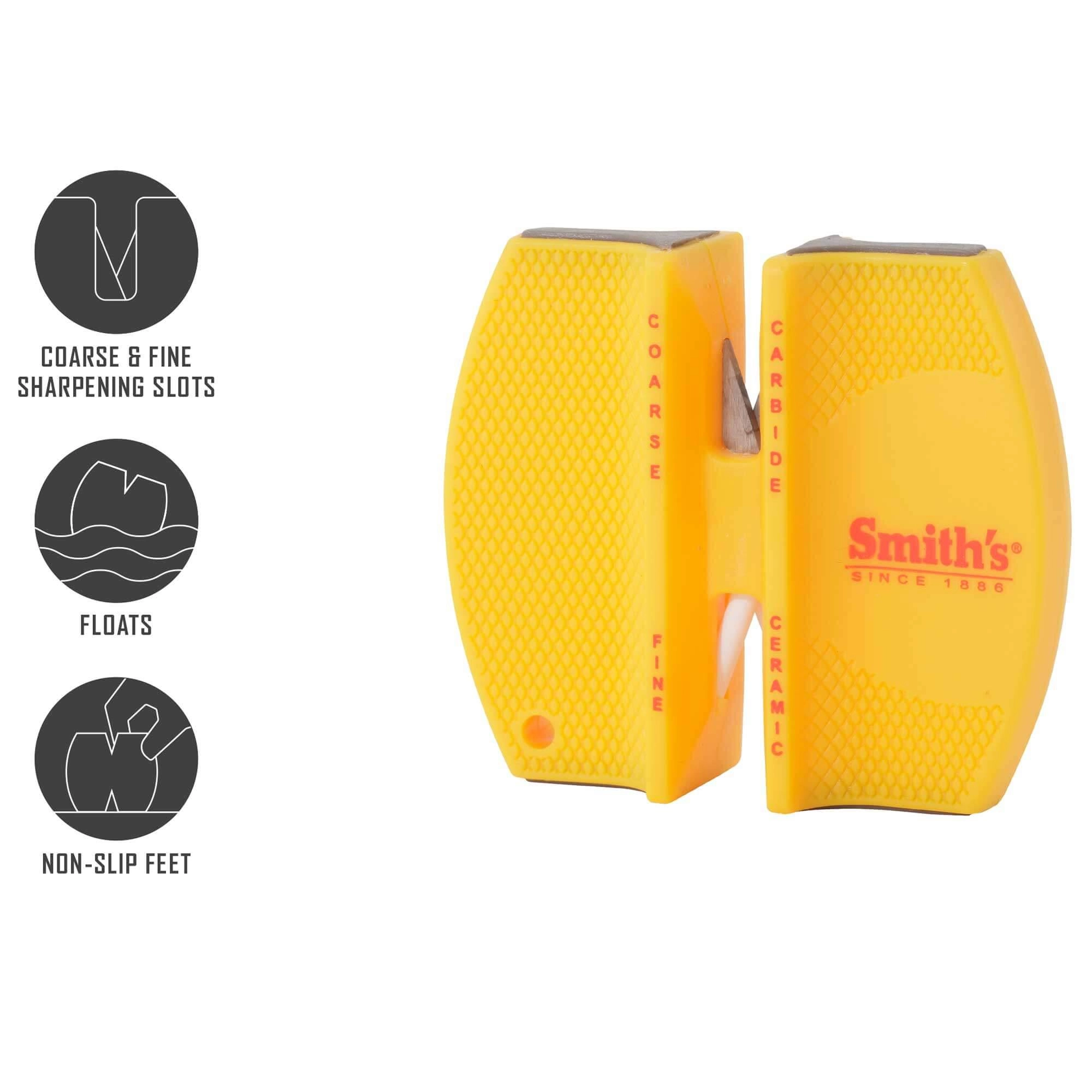Smith's Knife Sharpener - Crossed Ceramic Rods And Tungsten Carbide Blade | SMCCKS
