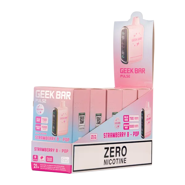 Strawberry B-Pop Geek Bar Pulse (Nicotine-Free)